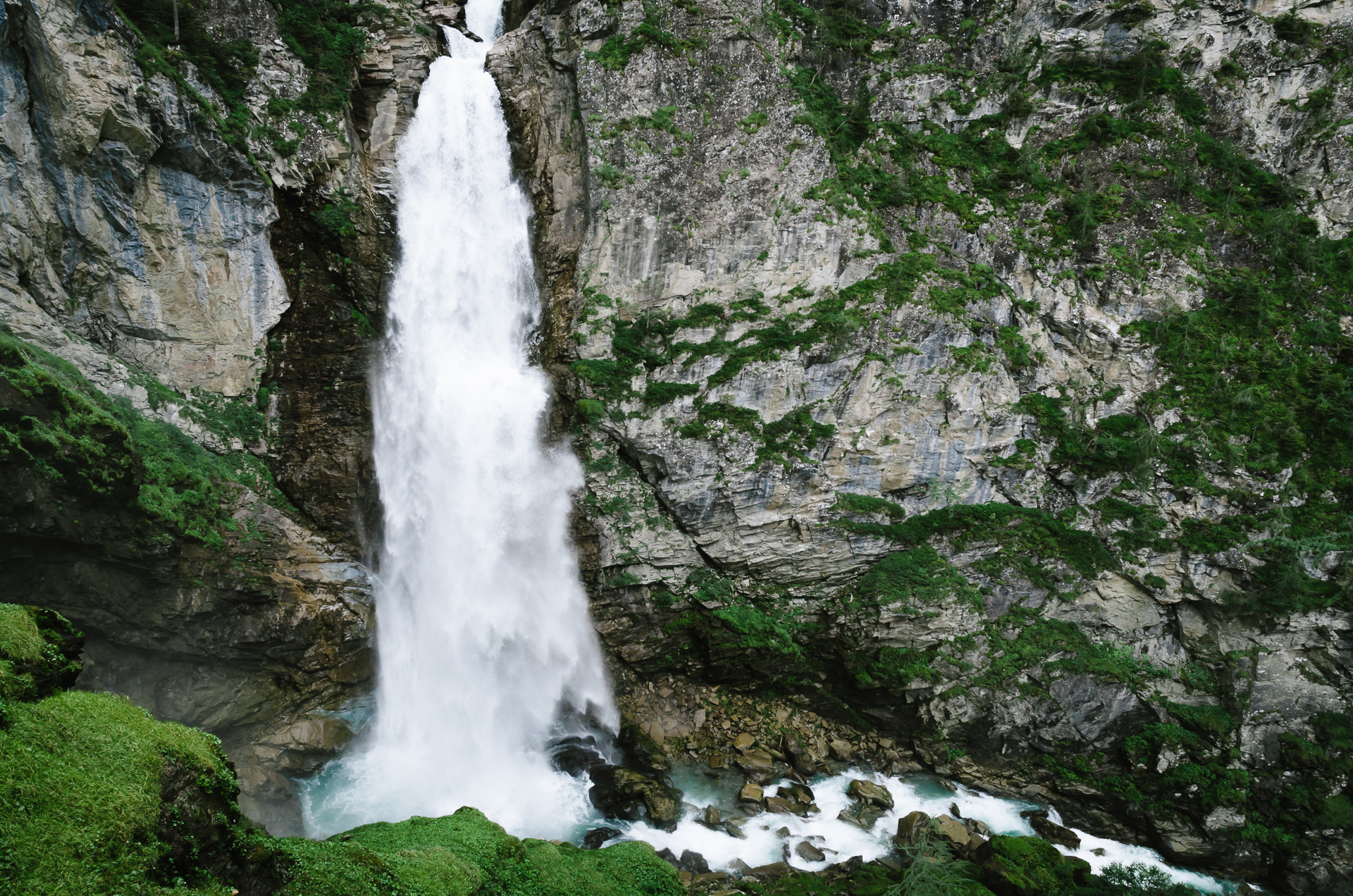 The Gossnitz Waterfall in Heiligenblut, Austria